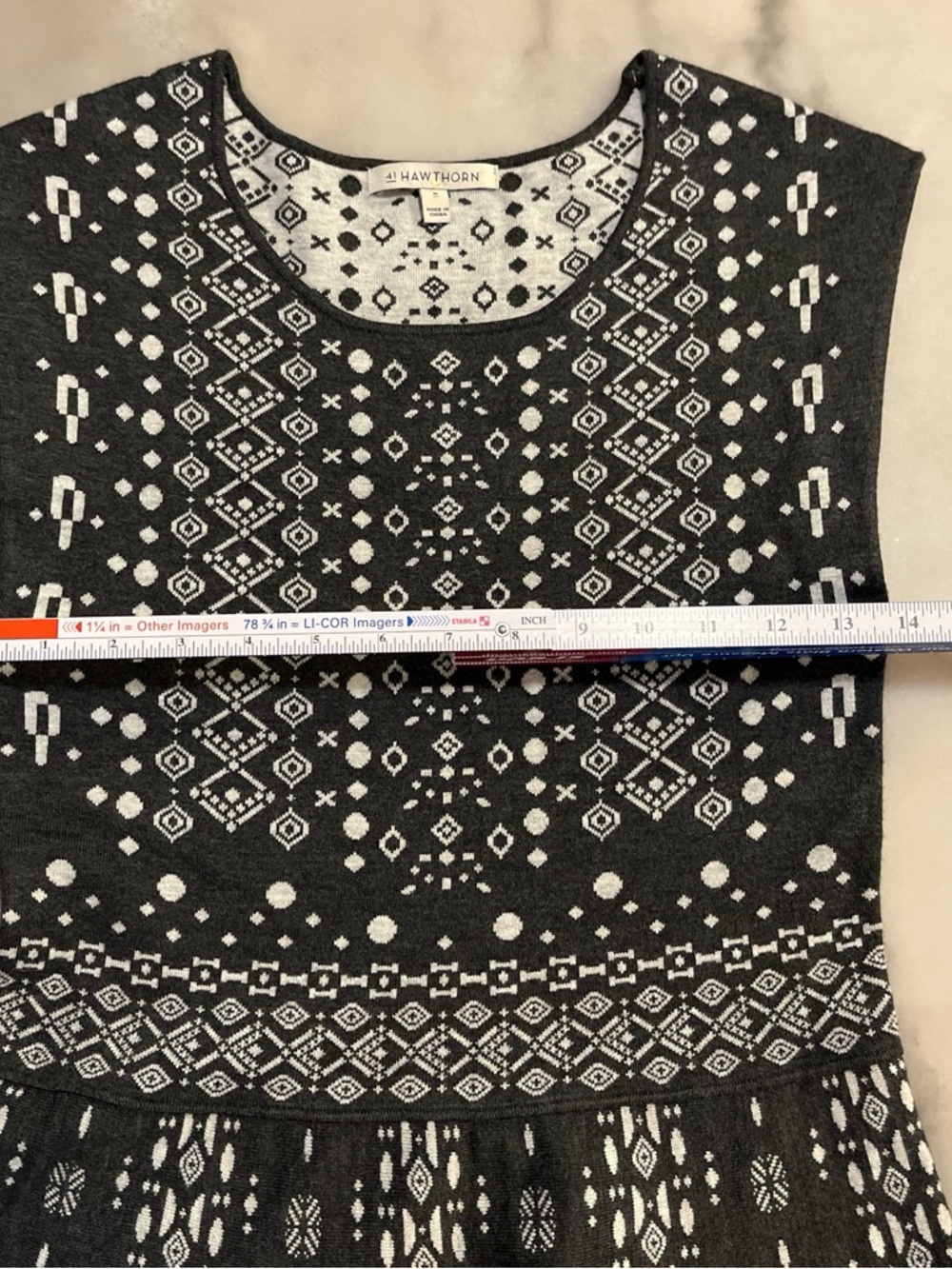 41 Hawthorn Black & White Sleeveless Patterned Midi Dress - Picture 3 of 6